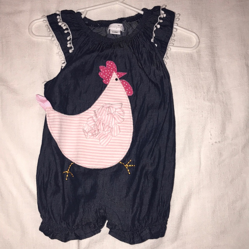 Dark blue Chambray Mud Pie Bubble